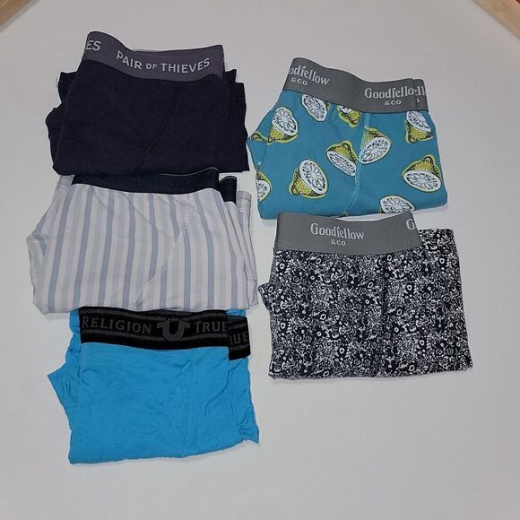 Pair of Thieves JCrew True Religion  Goodfellow Boxers Bundle Lot 5 Pair S Small - Picture 2 of 5